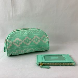 Ikat Print Cosmetic Bag and Cardholder